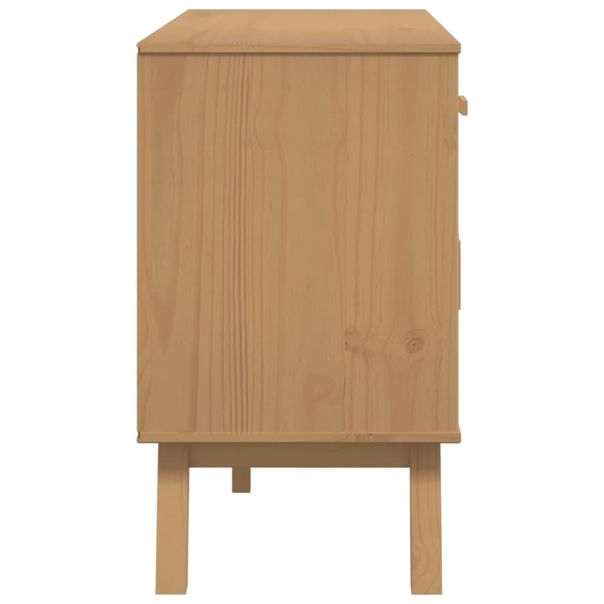 vidaXL Komoda OLDEN, brązowa, 114x43x73,5 cm, lite drewno sosnowe