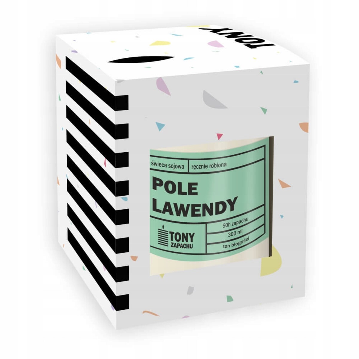 Naturalna świeca zapachowa sojowa w słoiku zapach POLE LAWENDY Upominek EKO