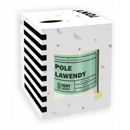 Naturalna świeca zapachowa sojowa w słoiku zapach POLE LAWENDY Upominek EKO