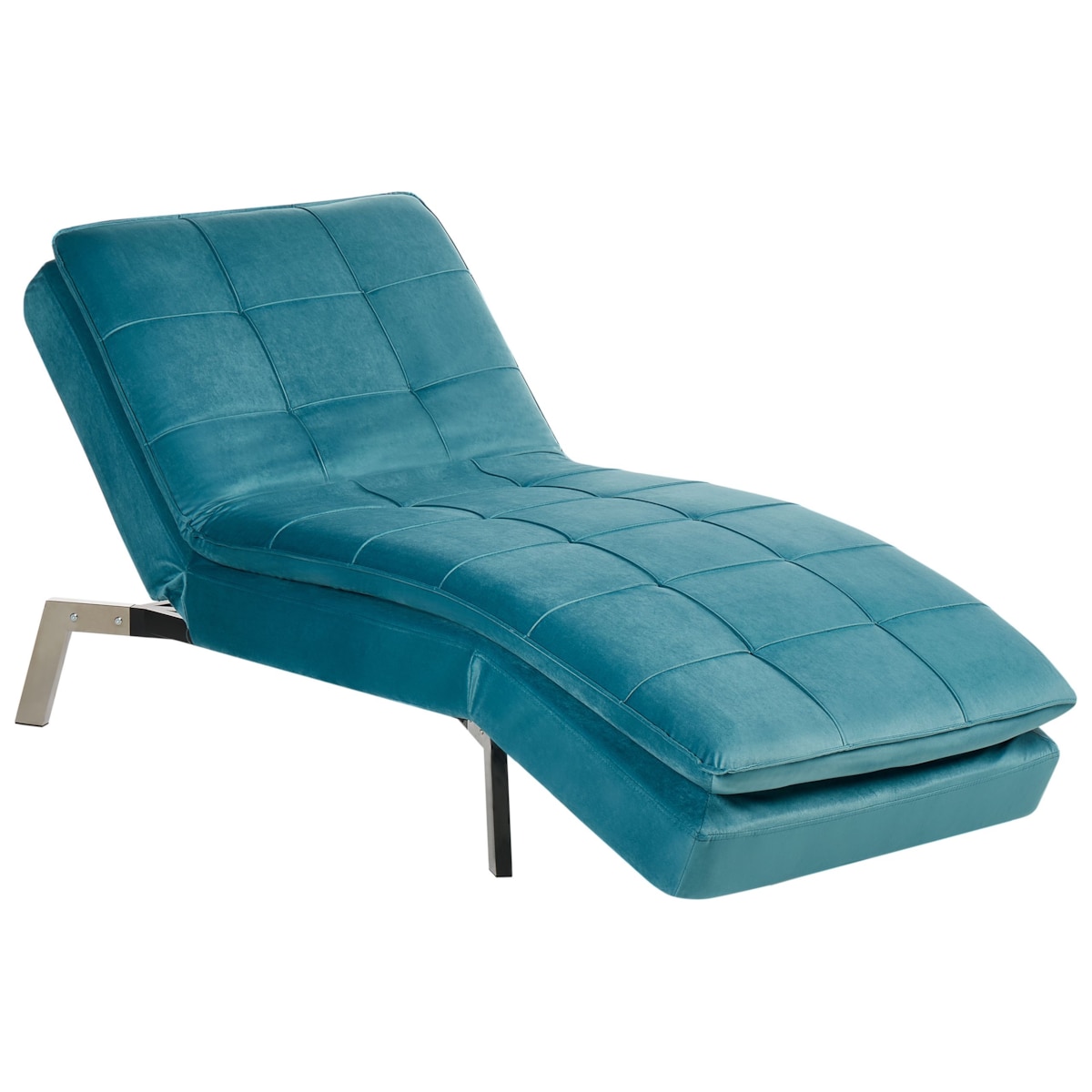 Szezlong LOIRET Welur Lazurowy