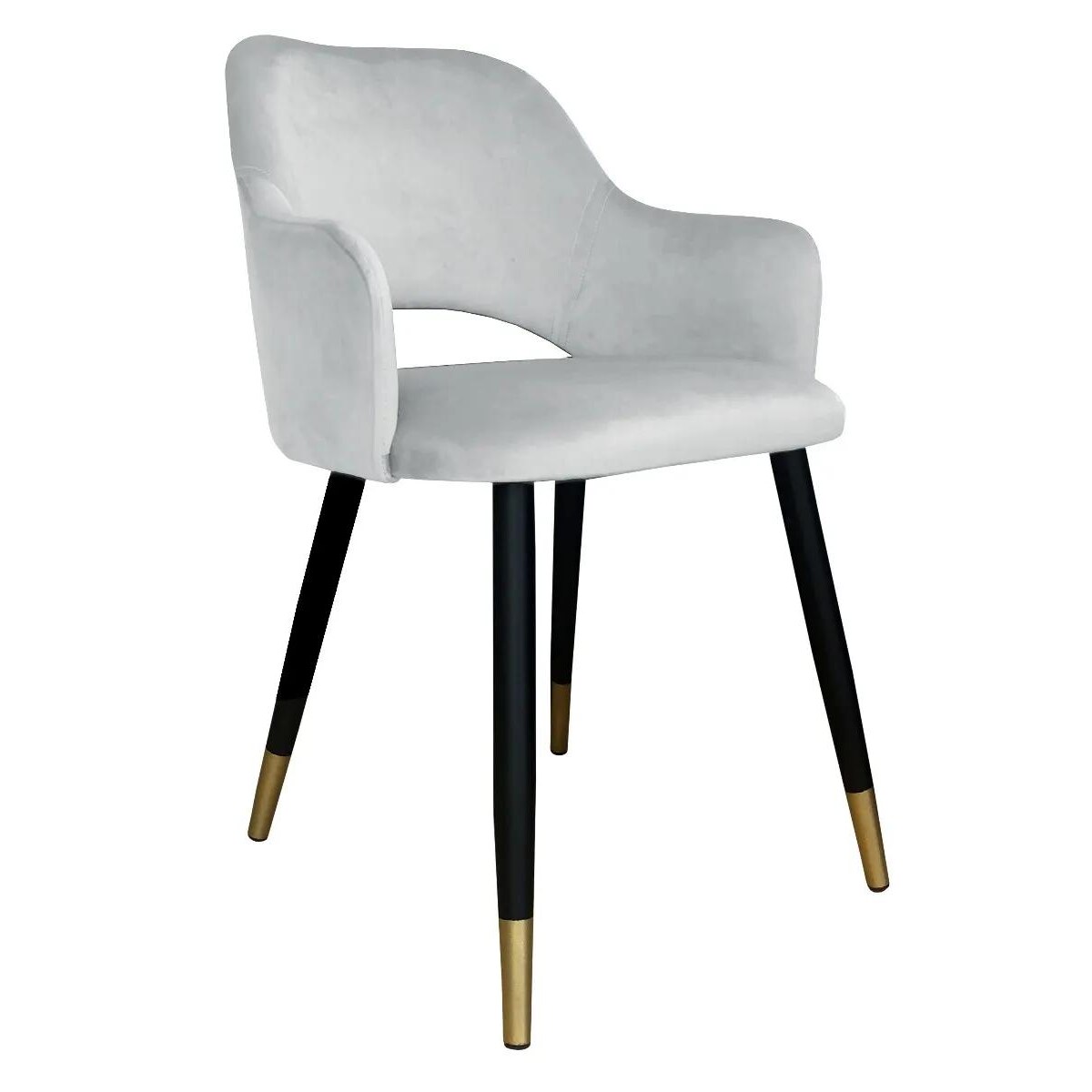 Krzesło NAPO VELVET GOLD jasno szare