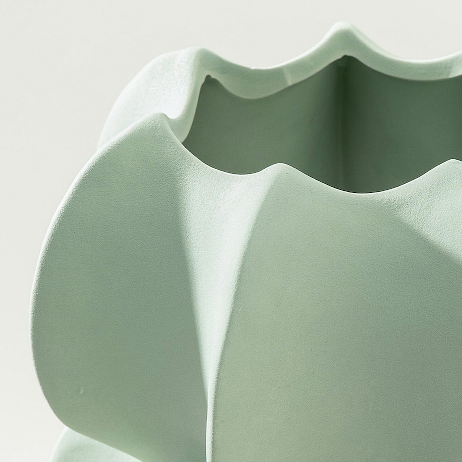 Wazon Petal Green 20x21 cm, 20x20x21 cm