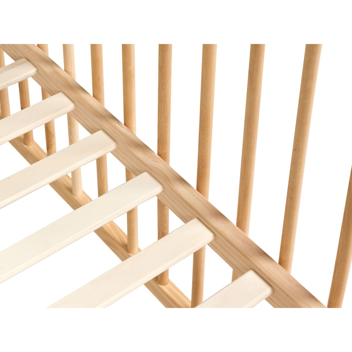 Łóżeczko dziecięce Drewno sosnowe BELENGER 60 x 120 cm Jasnobrązowy