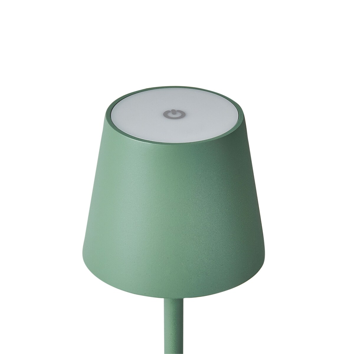 Bezprzewodowa lampa stołowa metalowa zielona BACEIRO