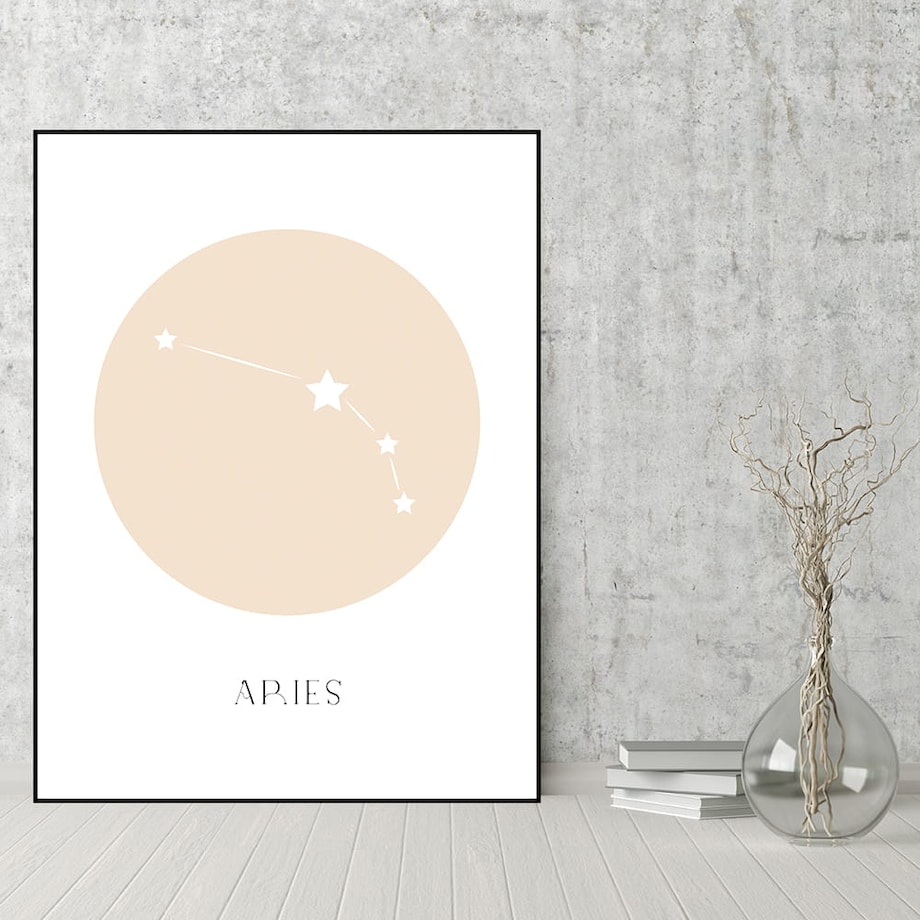 plakat znak zodiaku 2 baran 21x30 cm