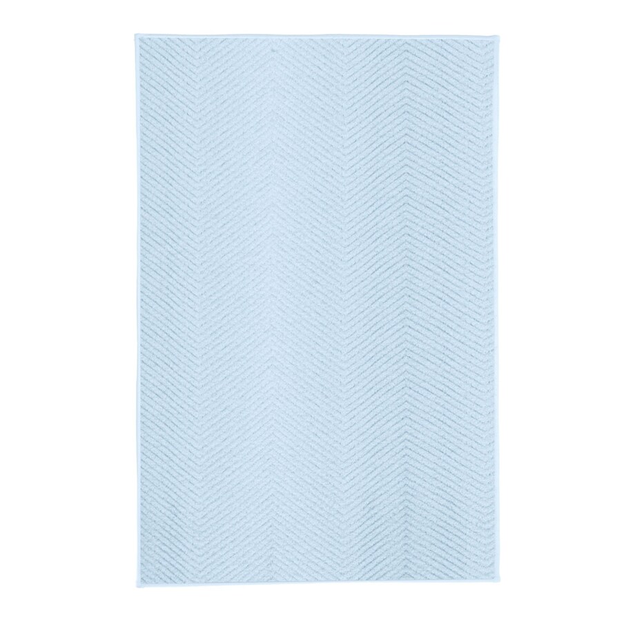 Kleine Wolke Zigzag Supermiękki Dywanik łazienkowy Bright Blue Niebieski 70x120 cm