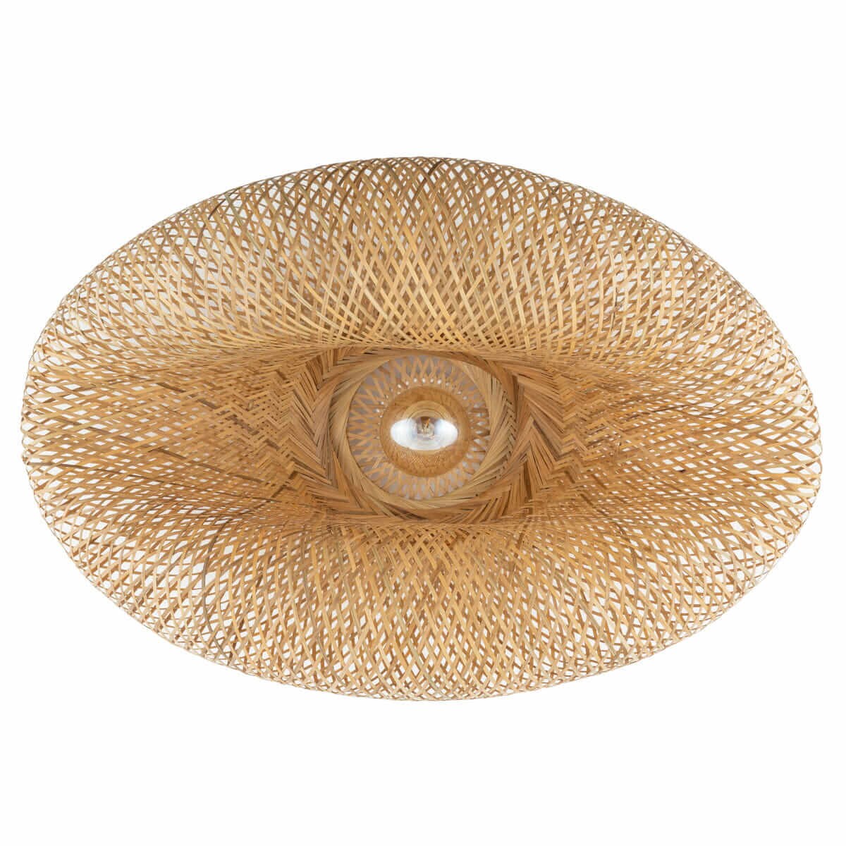 Drewniany plafon Havana 11172 Nowodvorski japandi koszyk siatka bambusowy biały