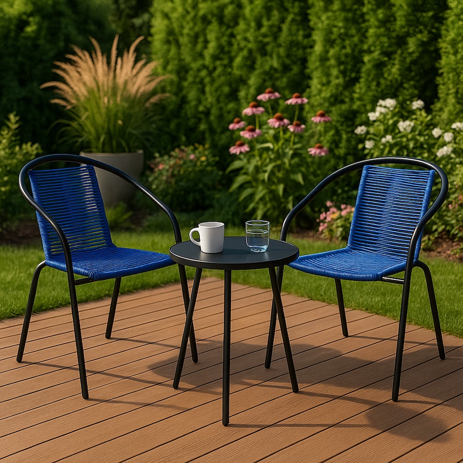 4 X Fotel Bistro Sznurkowy Wygodne Krzesło Ogrodowe Na Balkon Do Ogrodu