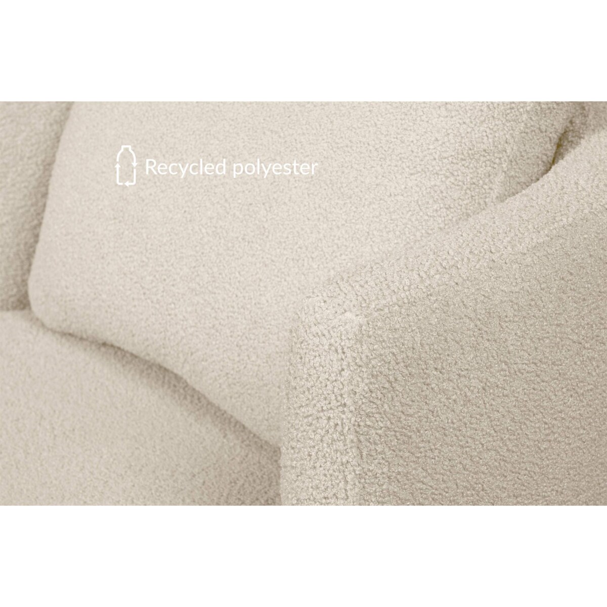 KONSIMO RAGGI Fotel obrotowy baranek jasnobeżowy