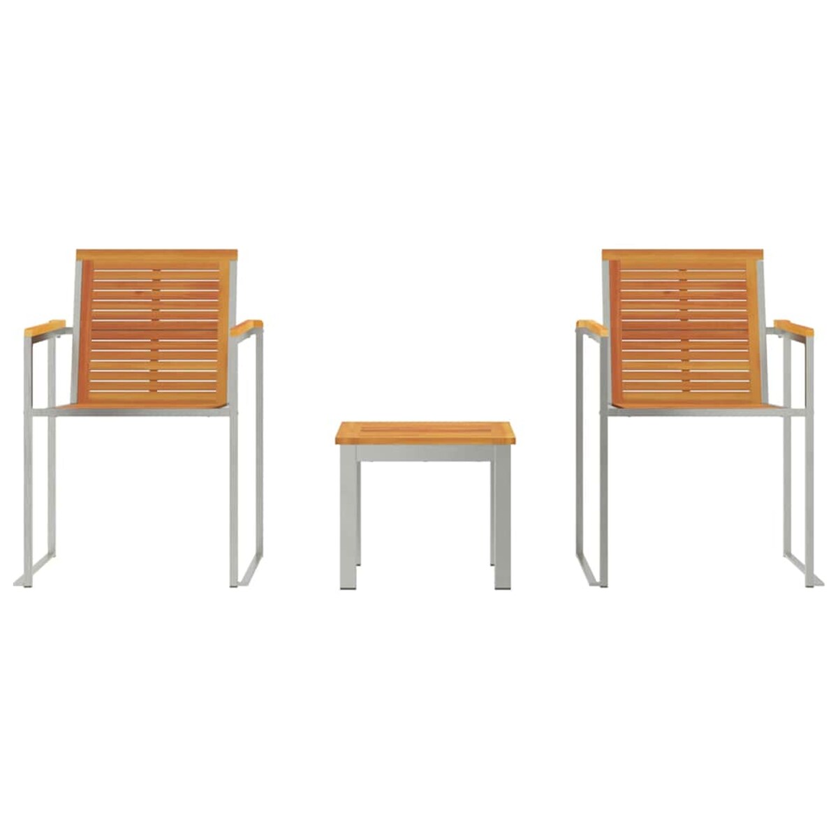 vidaXL LeżakSłoneczny 3-osoba 3 pcs Brązowy 200x60x88cm DrewnoAkacjowe