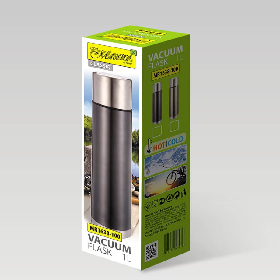 Termos stalowy 0.75L 2 kolory MAESTRO MR-1638-75