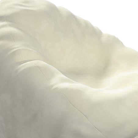 Worek do siedzenia Bowli, śmietankowa biel, Ø60 x 105 cm, Posh Velvet