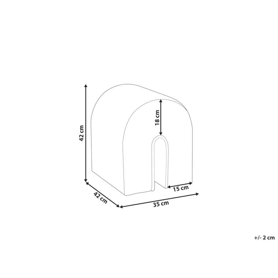 Puf welurowy 35 x 42 x 42 cm czarny MODOC