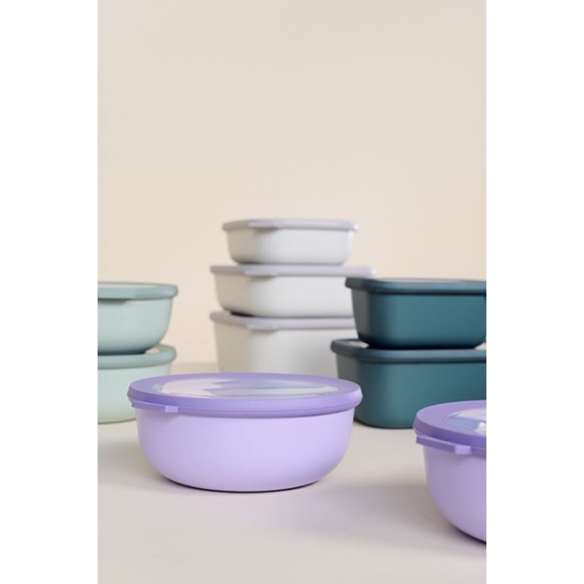 Zestaw 3 misek Cirqula prostokątna 500 1000 2000 Nordic Lilac 106270074600