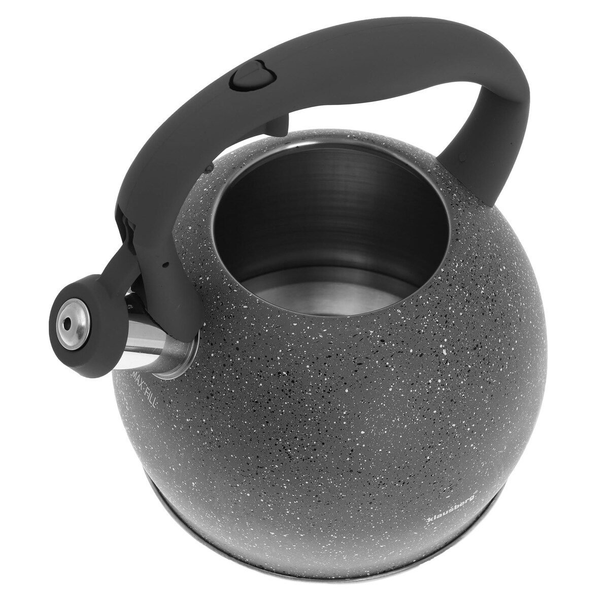 Czajnik stalowy z gwizdkiem 3L indukcja gaz szary marmurek KLAUSBERG