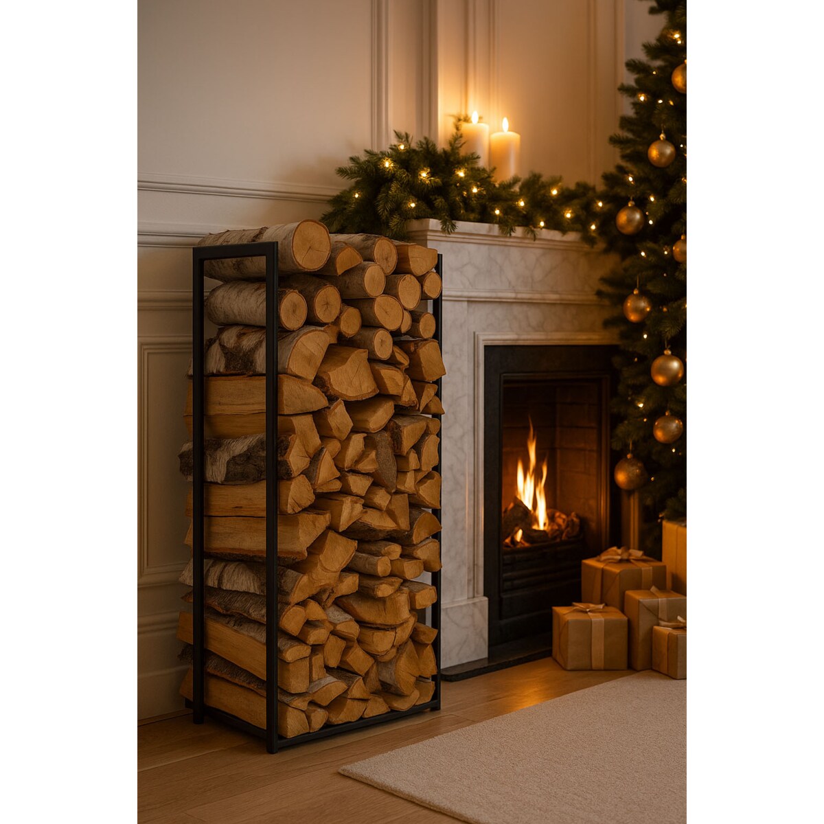 Duży stojak na drewno KS-12 WOOD L - KAJA HOME