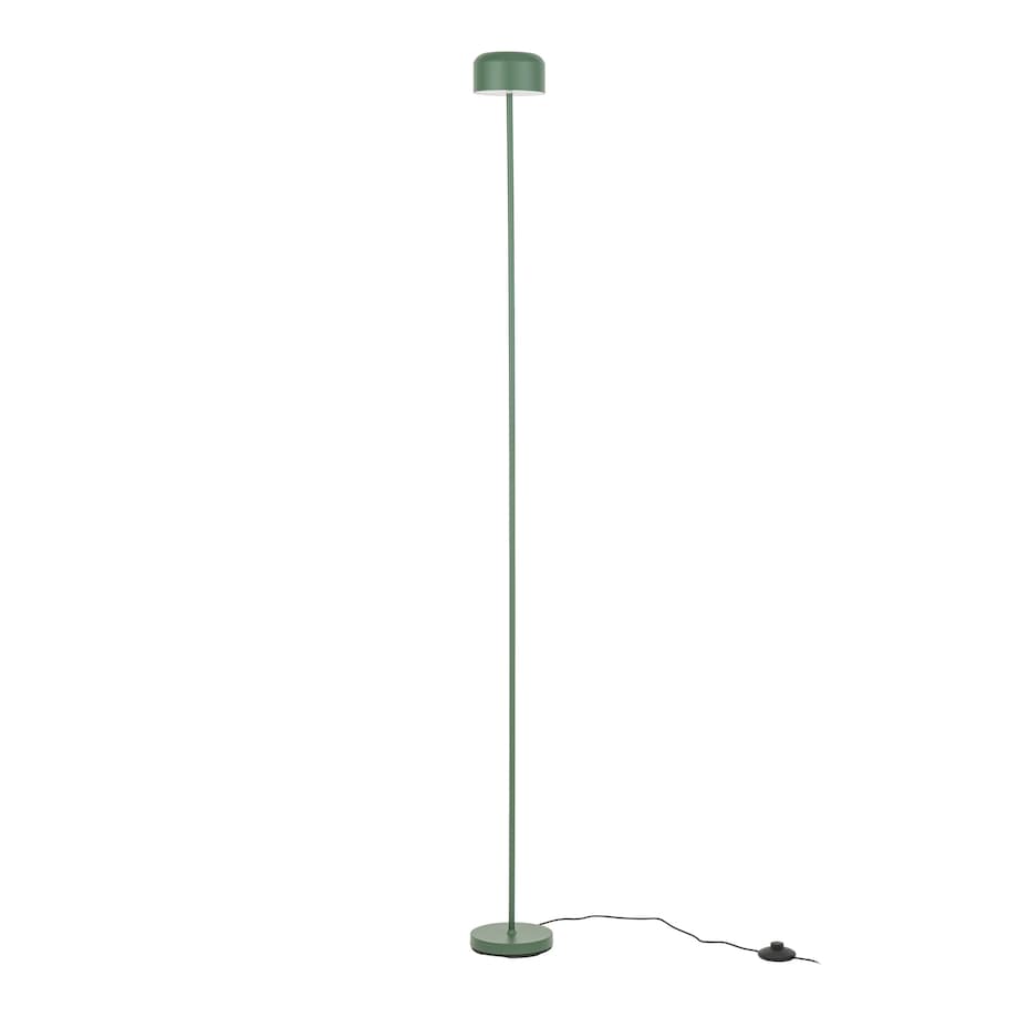 Lampa Stojąca Led Tk Lighting Noa Zielona Podłogowa Smukła Minimalizm 9W 3000K 800Lm