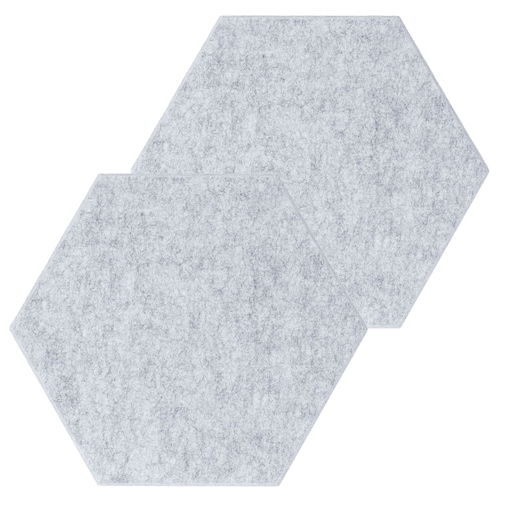 Zestaw 2 szt panel filcowy Felly 40x46 cm płytka heksagon gładki szary