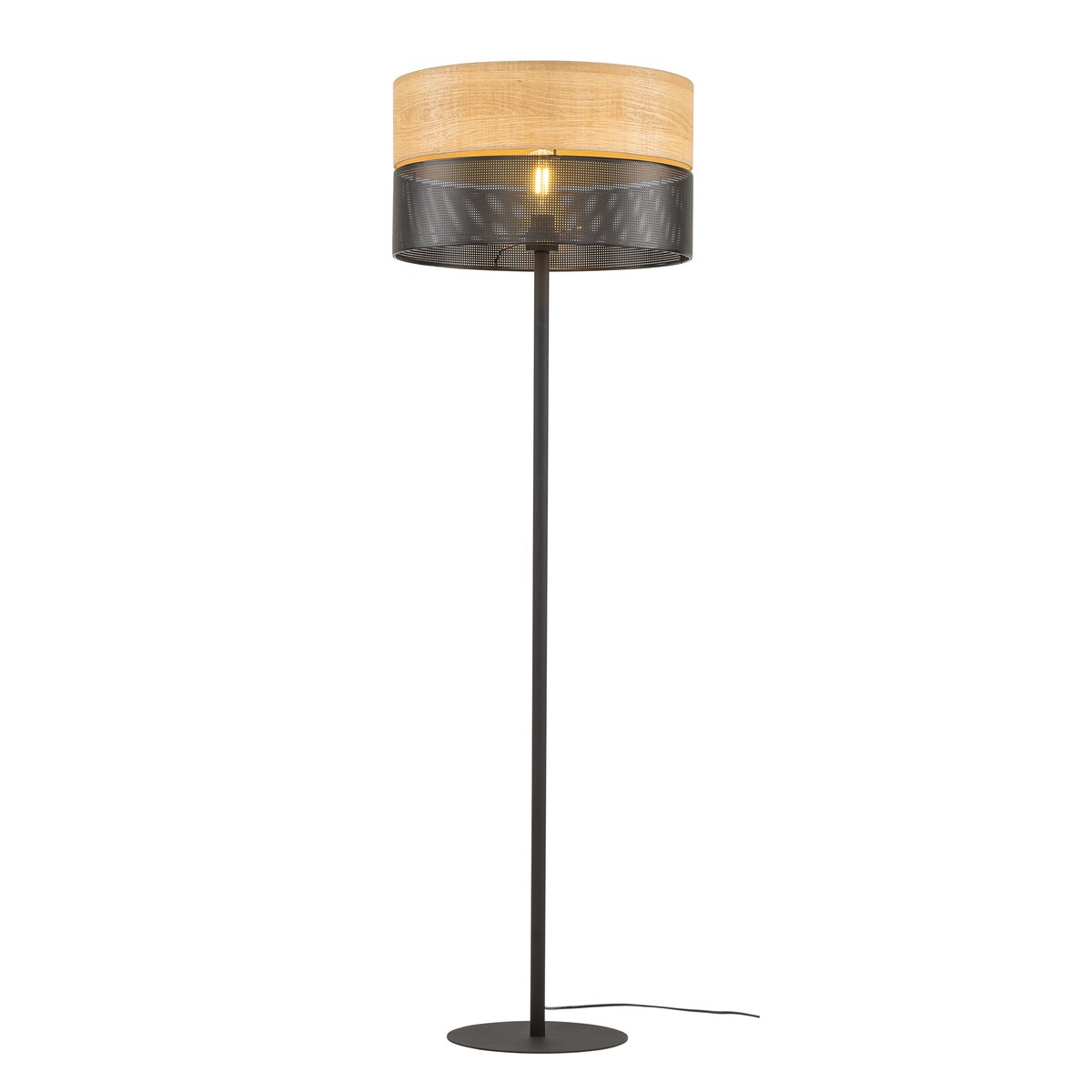 Lampa podłogowa TK Lighting NICOL 55123 beżowo-czarna E27 159 cm nowoczesna do salonu i sypialni