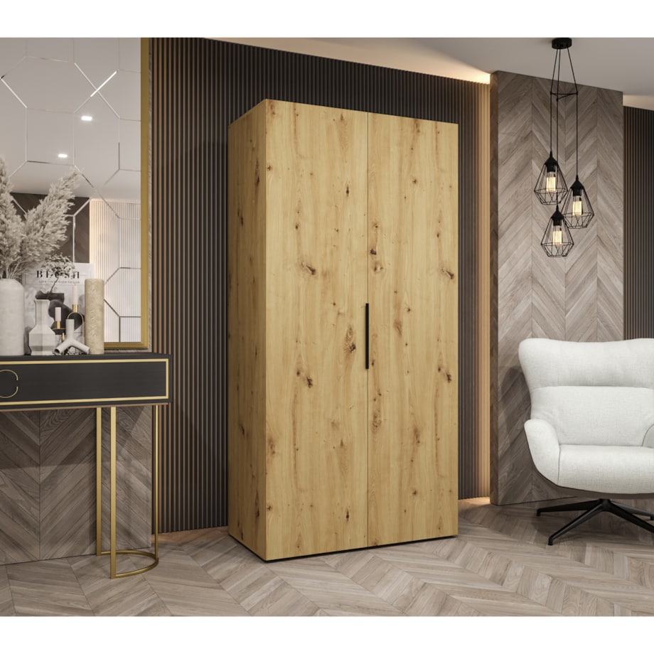 Szafa uchylna otwierana MARBELLA 1 100 wys. 202 cm Artisan + u. Czarny