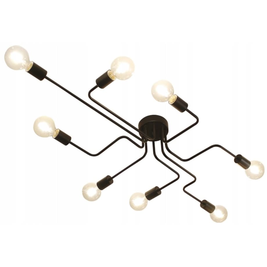 Lampa Sufitowa Żyrandol Plafon Pająk 8 Ramion Loft