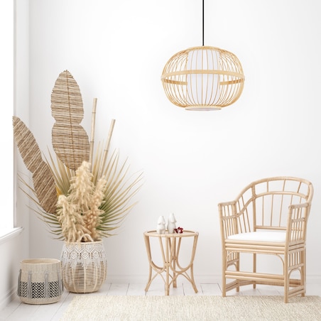 Lampa wisząca nauralna Boho 50cm APP1632-1CP