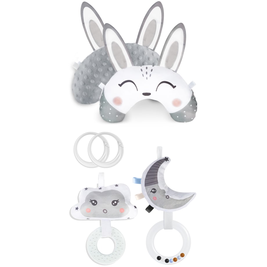 Poduszka sensoryczna niemowlęca grzechotka gryzak Nukido