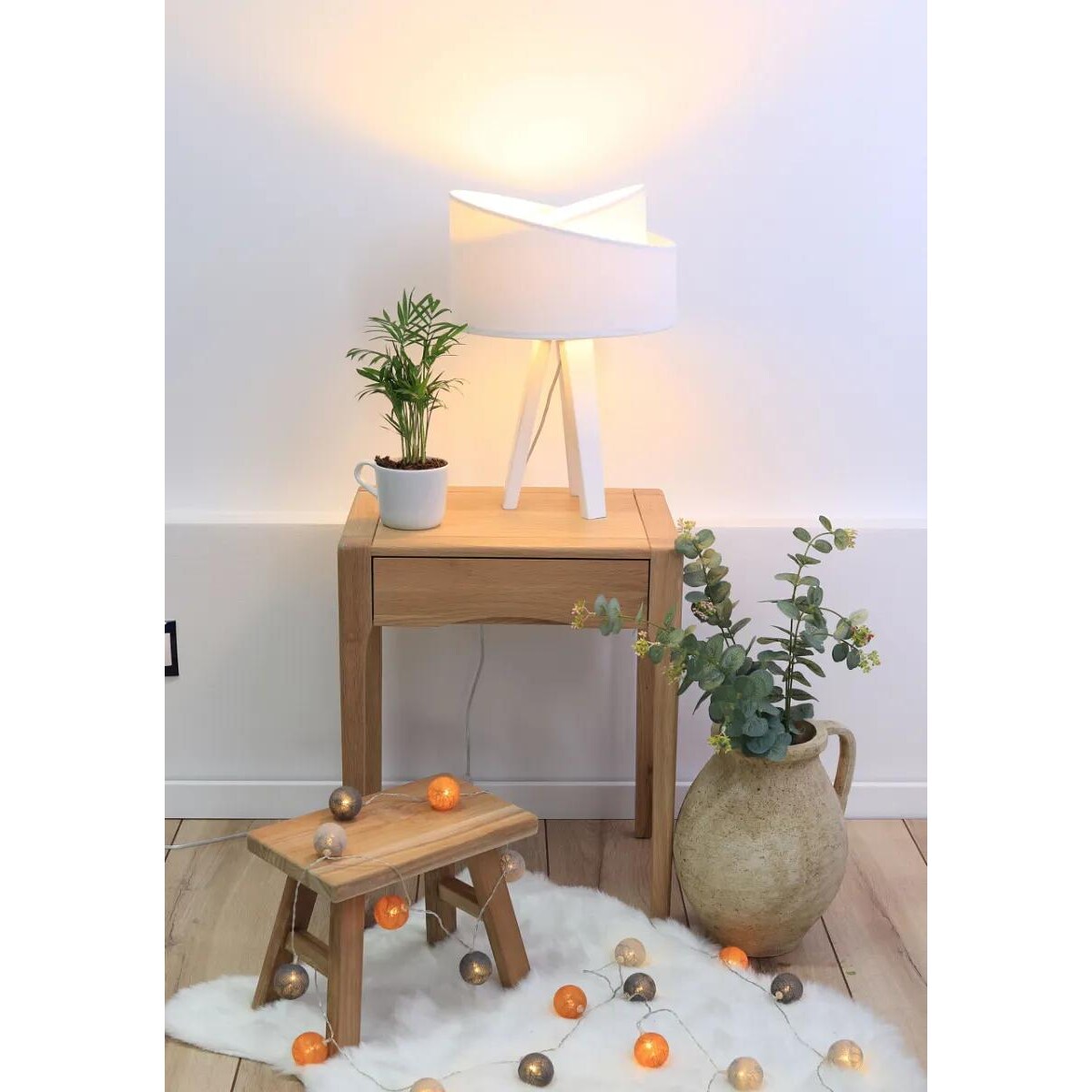 Lampa stołowa GEMSTONE biała