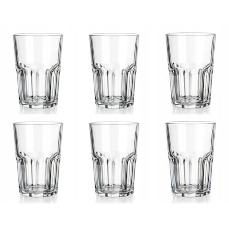 LUMINARC SZKLANKI 6x 400 ml NA NAPOJE DRINKI SOKI kompot piknik przyjęcie