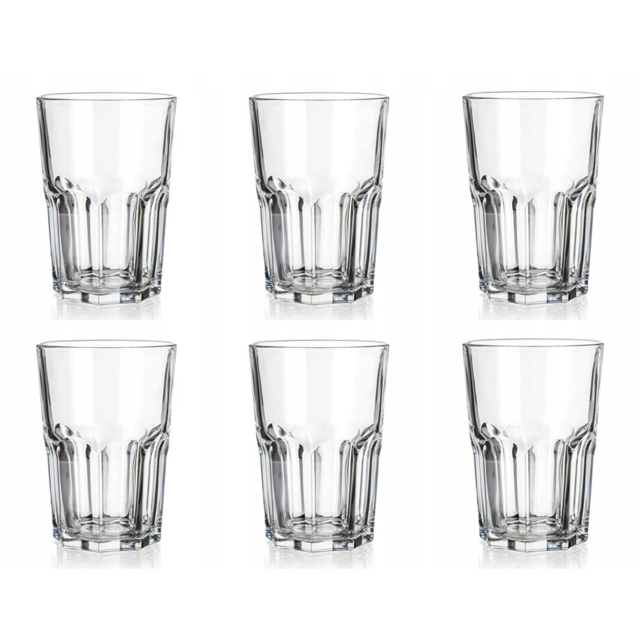 LUMINARC SZKLANKI 6x 400 ml NA NAPOJE DRINKI SOKI kompot piknik przyjęcie