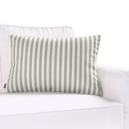 Poszewka Kinga na poduszkę prostokątną 47x28 szaro-białe pasy (1,5cm)