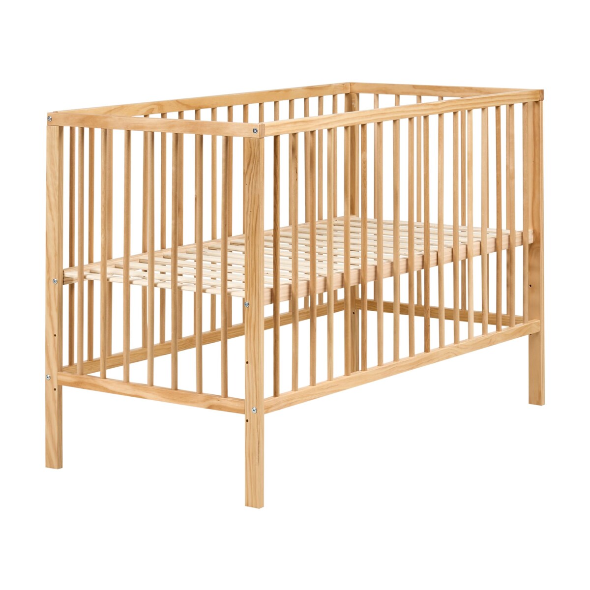 Łóżeczko dziecięce Drewno sosnowe BELENGER 60 x 120 cm Jasnobrązowy