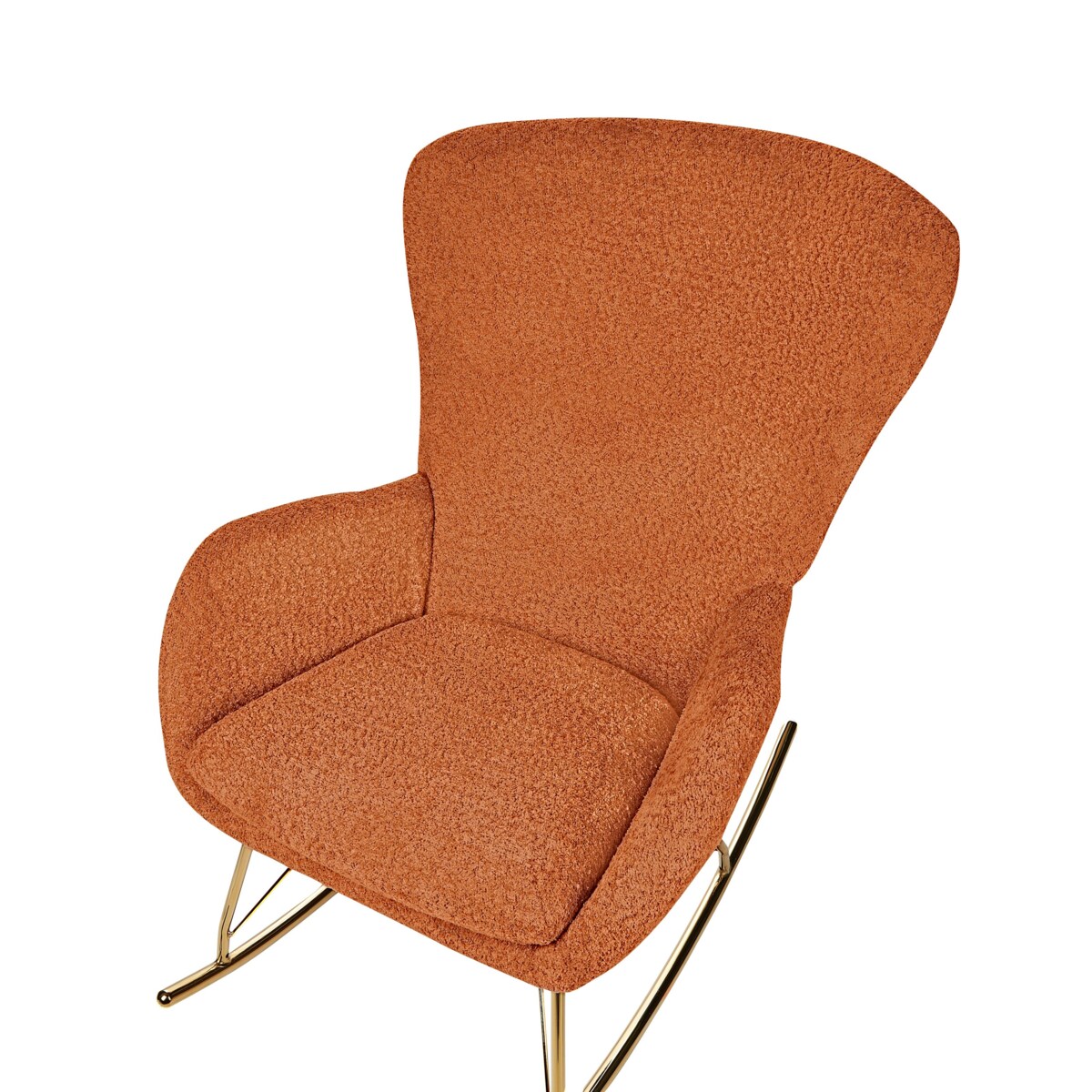 Fotel bujany boucle pomarańczowy OULU