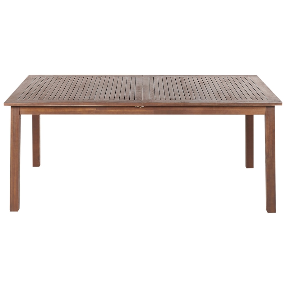 Stół ogrodowy rozkładany akacjowy 180/240 x 100 cm ciemne drewno CESANA