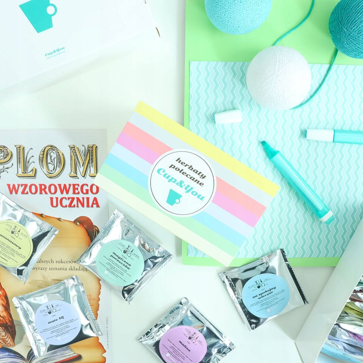 Zestaw 20 sypanych wyselekcjonowanych HERBAT POLECANYCH CUP&YOU na prezent