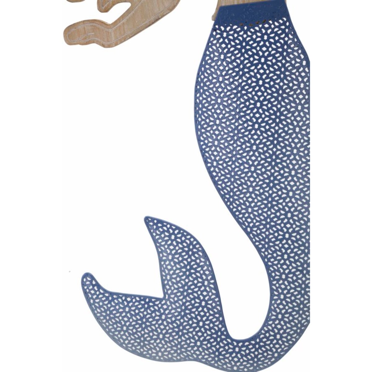 Dekoracja ścienna Sirena, kolor wielokolorowy, żelazo i drewno, 30,5 x 60 cm, do salonu i przedpokoju, Mauro Ferretti