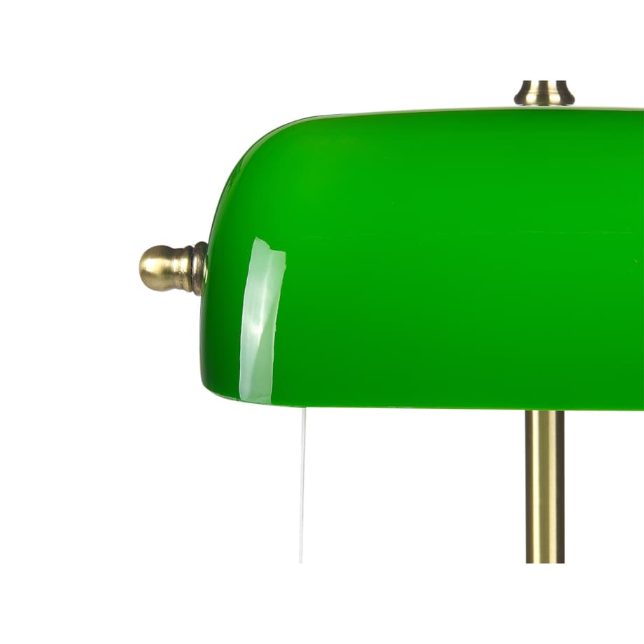 Lampa stołowa metalowa zielona ze złotym MARAVAL