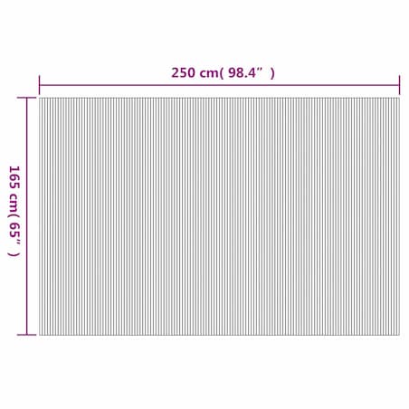 vidaXL Parawan bambusowy, szerokość 250 cm, wysokość 165 cm, naturalny