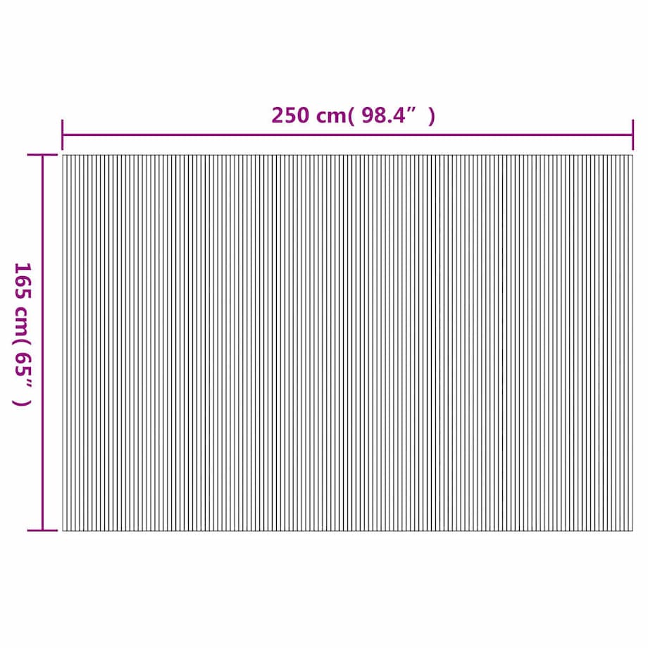 vidaXL Parawan bambusowy, szerokość 250 cm, wysokość 165 cm, naturalny