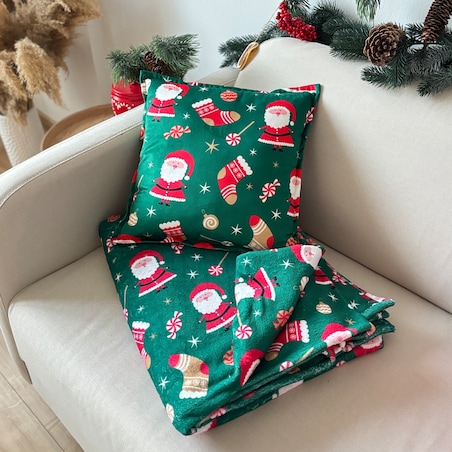 Poduszka dekoracyjna świąteczna Mikołaje Boże Narodzenie