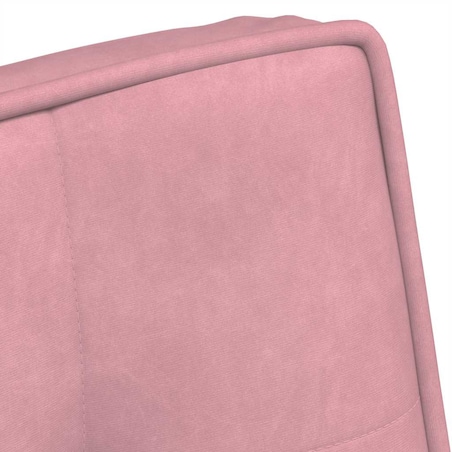 vidaXL Fotel z podnóżkiem, różowy, obity aksamitem