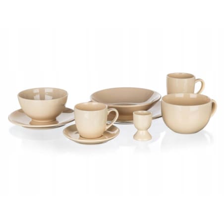 KUBEK ceramiczny beżowy 800 ml duży jumbo na zupę herbatę jedzenie napoje