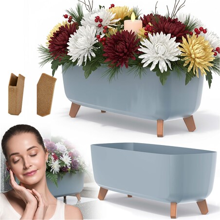 Donica Na Cmentarz Skrzynka Korytko Doniczka Na Wszystkich Świętych Gracia Case 58 Cm Szara