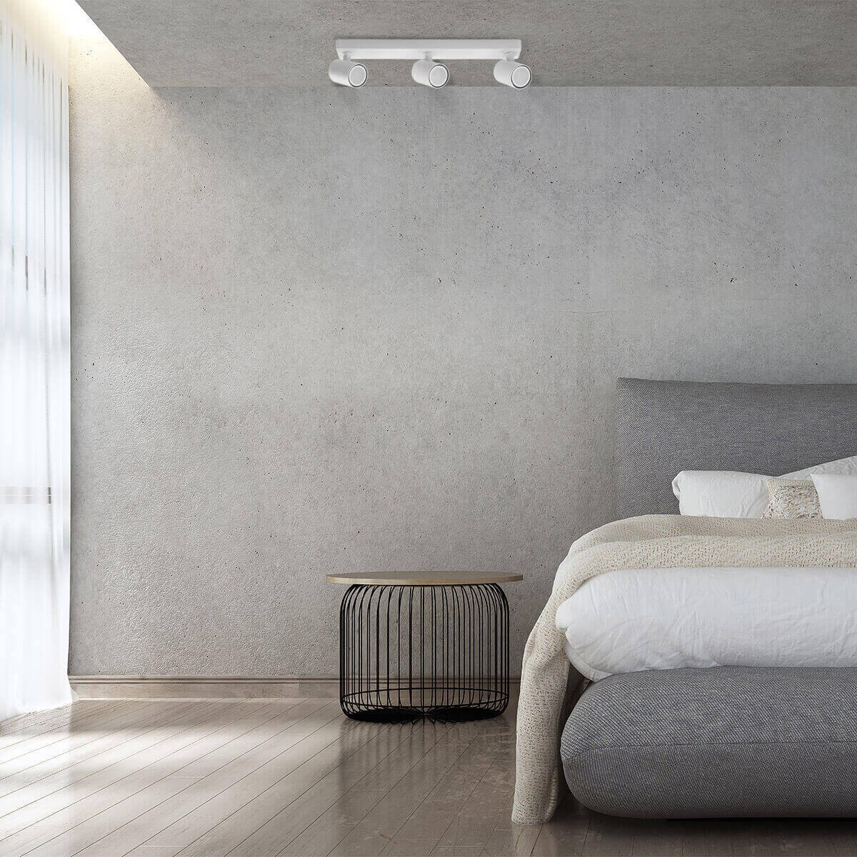 Sufitowa LAMPA reflektorowa SNOW LP-731/3W WH Light Prestige regulowana OPRAWA metalowy plafon tuby natynkowe białe