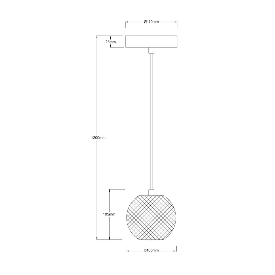 Lampa sufitowa wisząca Light Prestige Brillant złoty LED CCT 3000K/4000K/6000K (regulowana) 1 szt.