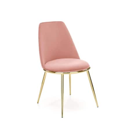 Krzesło tapicerowane K460 VELVET różowe