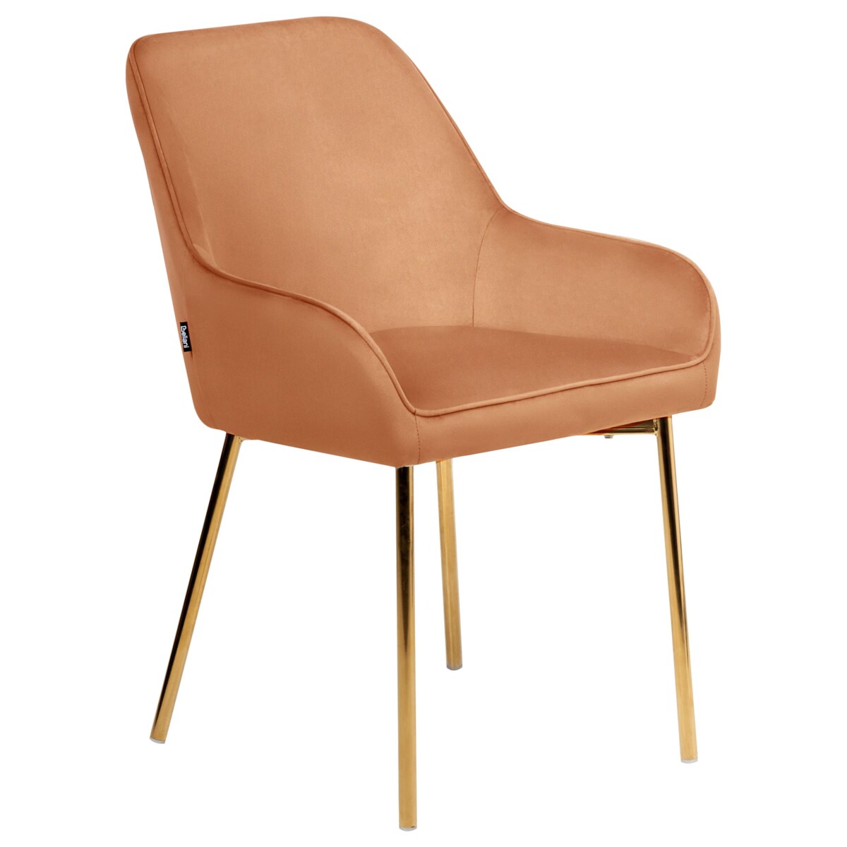 Zestaw 2 krzeseł do jadalni LOVERNA Welur Pomarańczowy