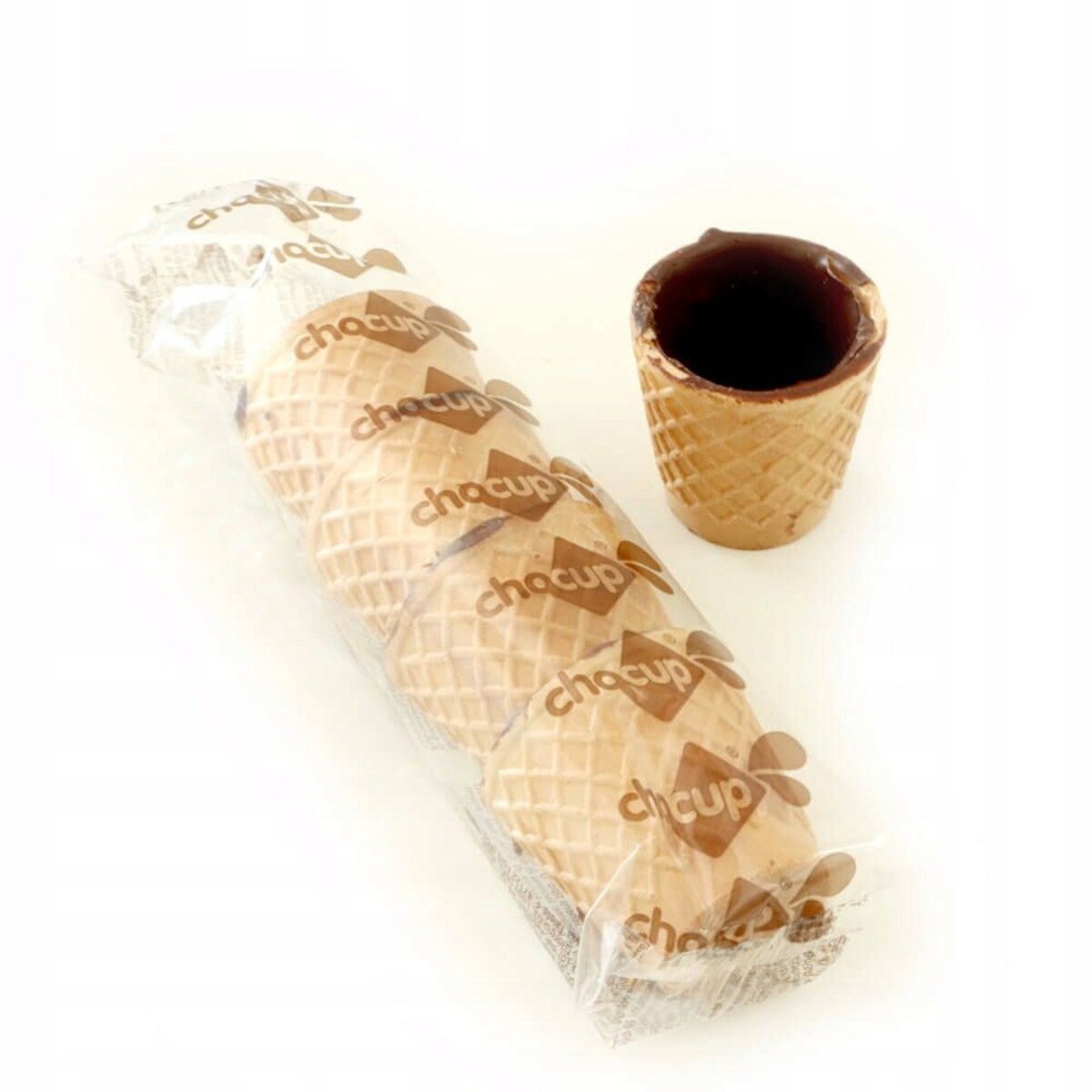 Waflowe kubeczki z czekoladą do espresso idealny prezent upominek 50g
