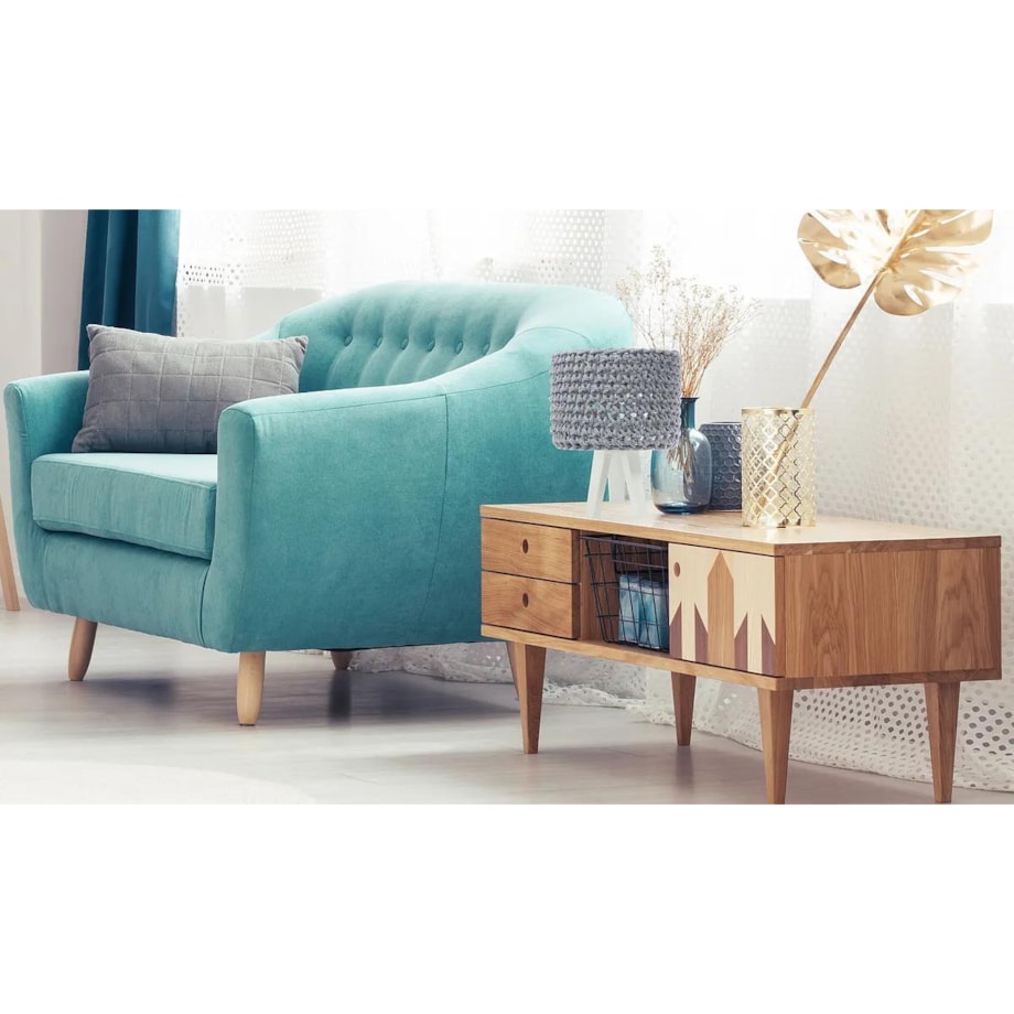 Lampa stołowa COTTON WOOD szara