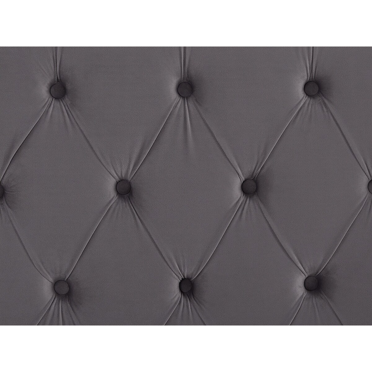 Łóżko welurowe 180 x 200 cm szare LUBBON